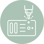 Pictogramme - Production de cartes électroniques et de pièces mécaniques